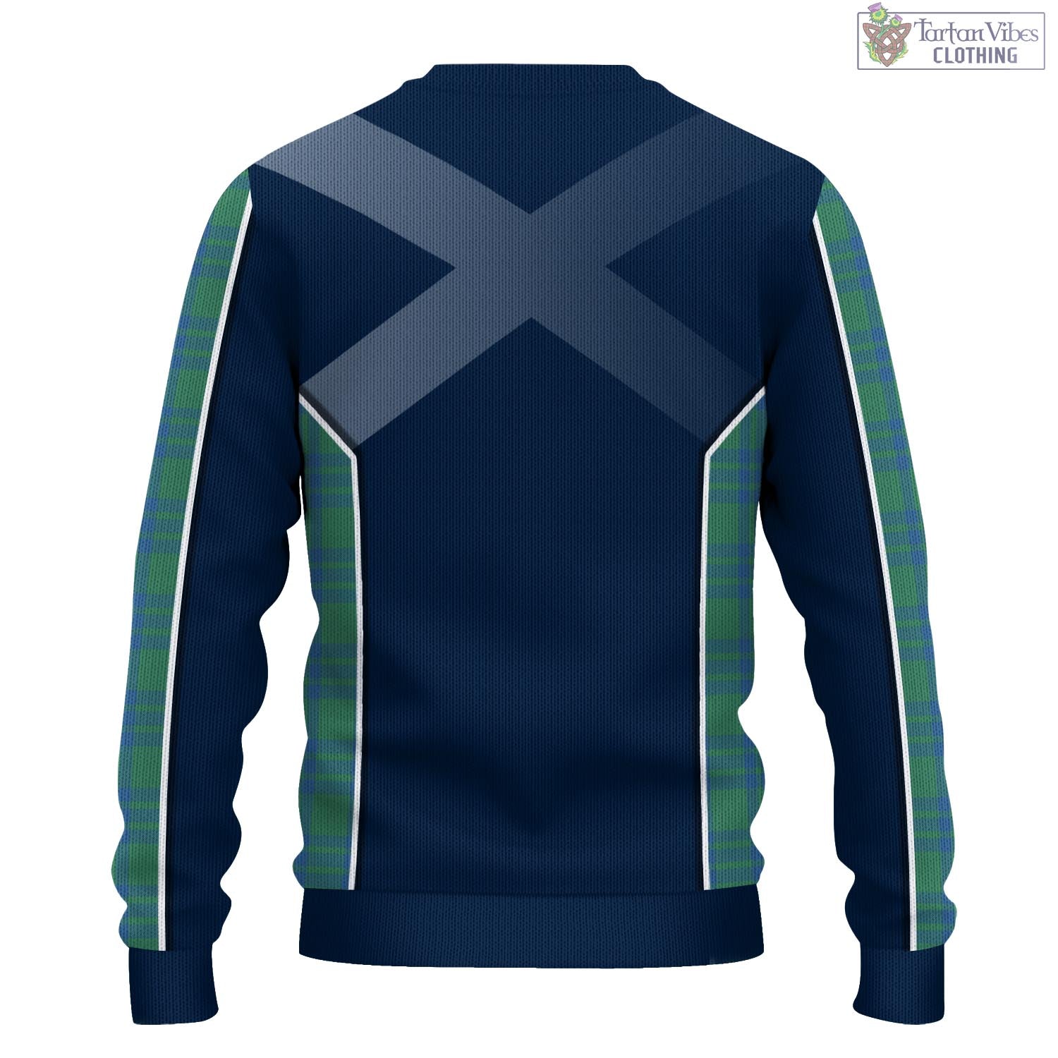 Tartan Vibes Clothing Montgomery Ancient Tartan Knitted Sweatshirt with Family Crest and Scottish Thistle Vibes Sport Style