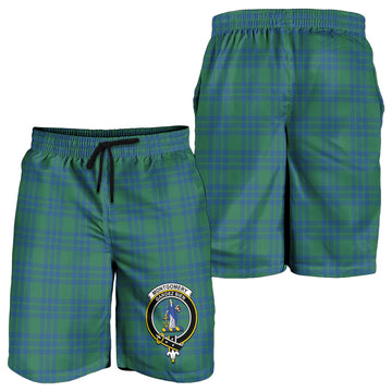 Montgomery Ancient Tartan Mens Shorts with Family Crest