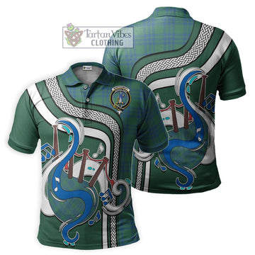 Montgomery Ancient Tartan Polo Shirt with Epic Bagpipe Style