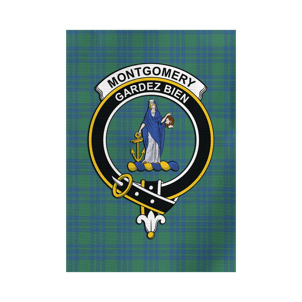 Montgomery Ancient Tartan Flag with Family Crest - Tartan Vibes Clothing