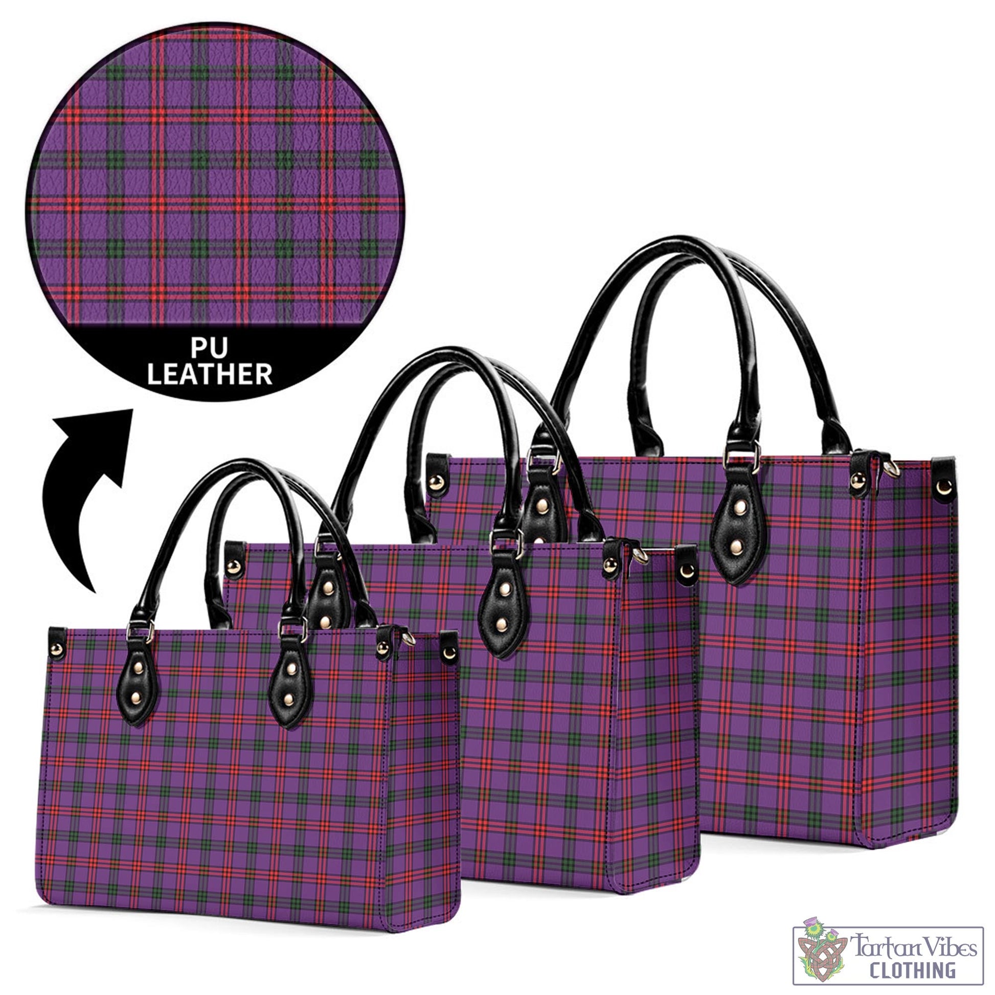 Tartan Vibes Clothing Montgomery Modern Tartan Luxury Leather Handbags