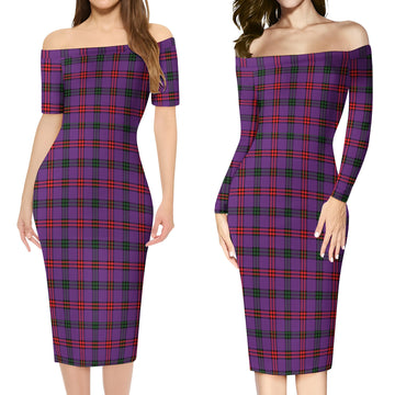 Montgomery Tartan Off Shoulder Lady Dress