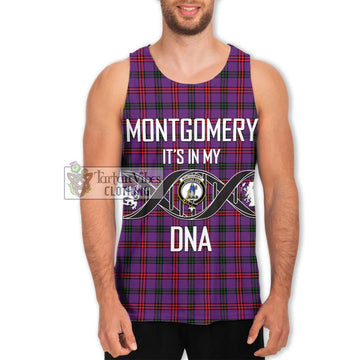 Montgomery Tartan Men's Tank Top with Family Crest DNA In Me Style