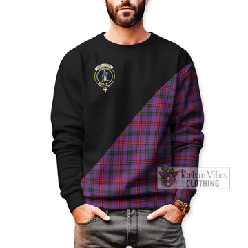 Montgomery Tartan Sweatshirt with Family Crest and Military Logo Style