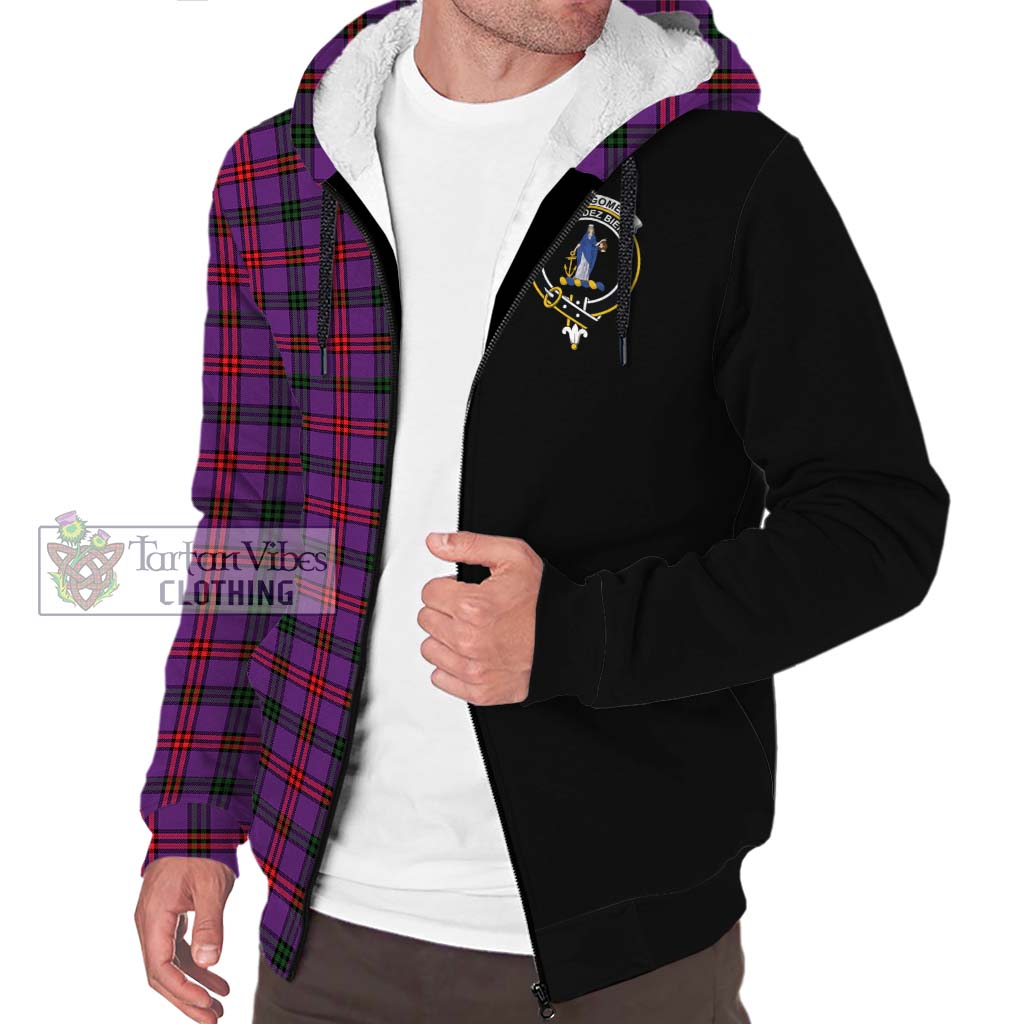 Tartan Vibes Clothing Montgomery Modern Tartan Sherpa Hoodie with Family Crest and Half Of Me Style