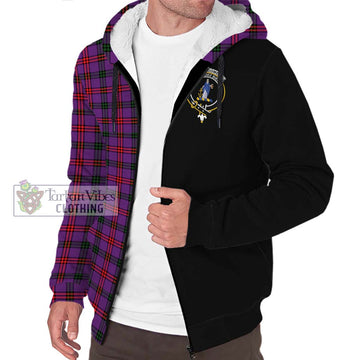 Montgomery Tartan Sherpa Hoodie with Family Crest and Half Of Me Style