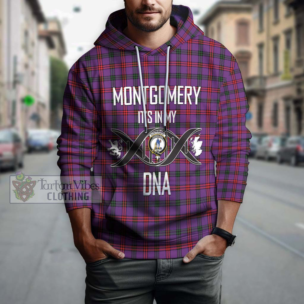 Montgomery Tartan Hoodie with Family Crest DNA In Me Style Pullover Hoodie - Tartanvibesclothing Shop