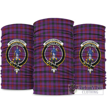 Montgomery Tartan Neck Gaiters, Tartan Bandanas, Tartan Head Band with Family Crest