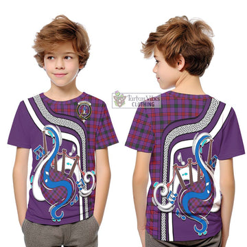 Montgomery Tartan Kid T-Shirt with Epic Bagpipe Style