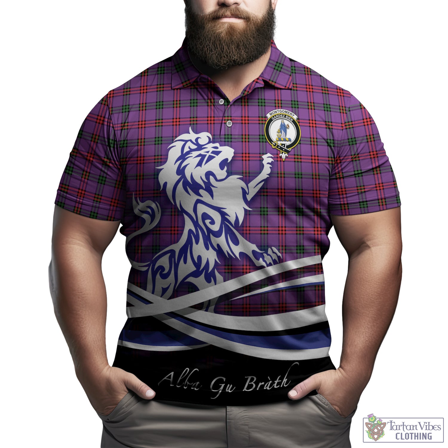 montgomery-modern-tartan-polo-shirt-with-alba-gu-brath-regal-lion-emblem