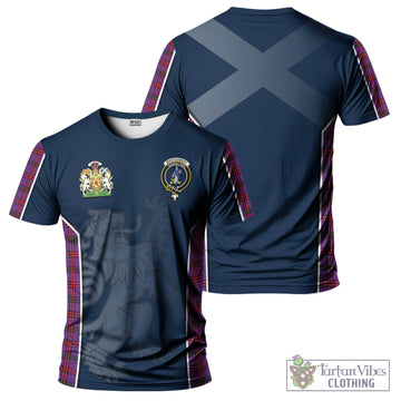 Montgomery Tartan T-Shirt with Family Crest and Lion Rampant Vibes Sport Style