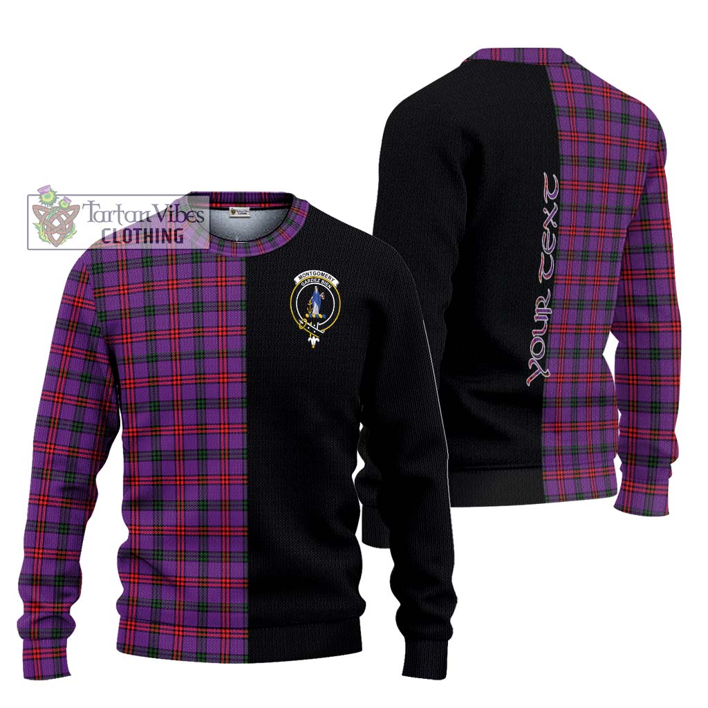 Tartan Vibes Clothing Montgomery Modern Tartan Knitted Sweater with Family Crest and Half Of Me Style