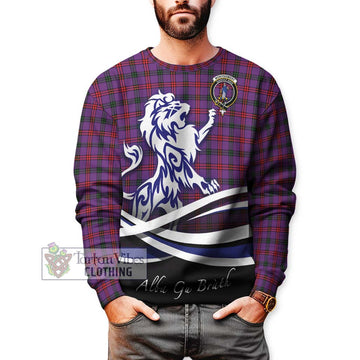 Montgomery Tartan Sweatshirt with Alba Gu Brath Regal Lion Emblem