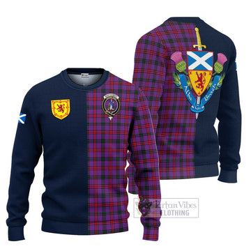 Montgomery Tartan Knitted Sweater with Scottish Lion Royal Arm Half Style