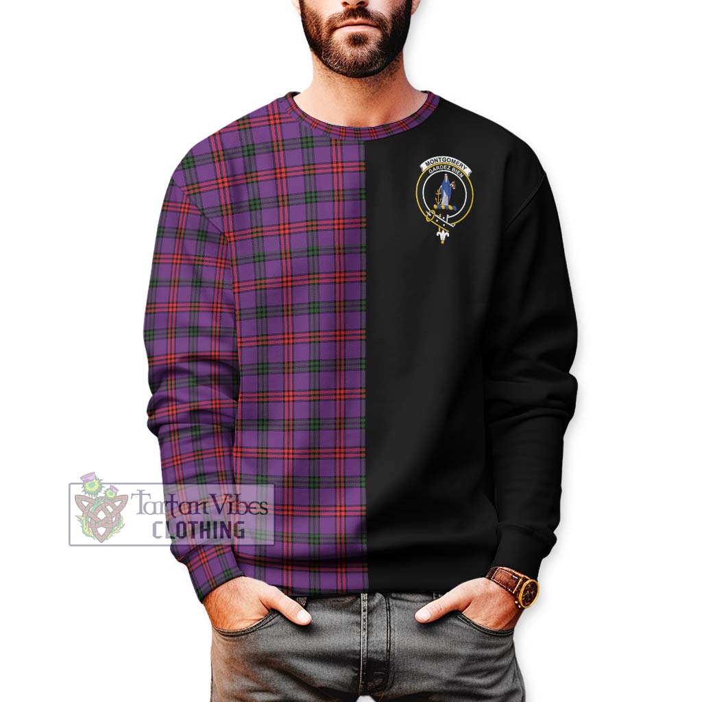 Tartan Vibes Clothing Montgomery Modern Tartan Sweatshirt with Family Crest and Half Of Me Style