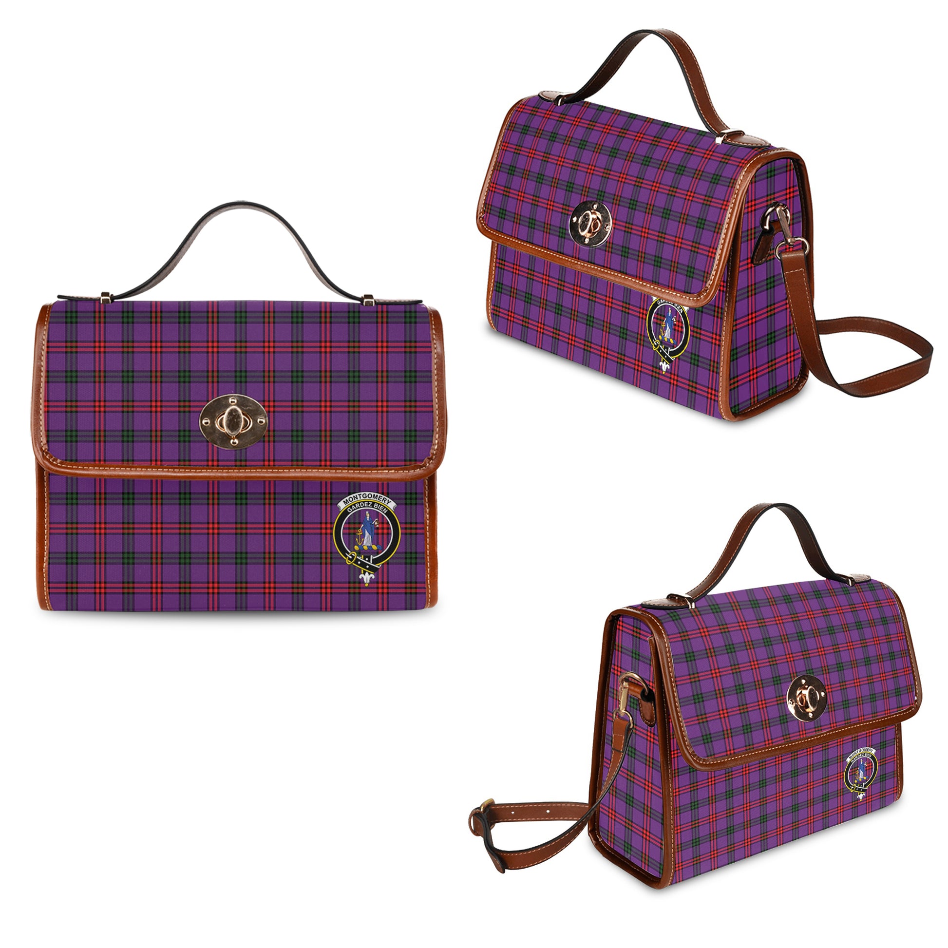 montgomery-modern-tartan-leather-strap-waterproof-canvas-bag-with-family-crest