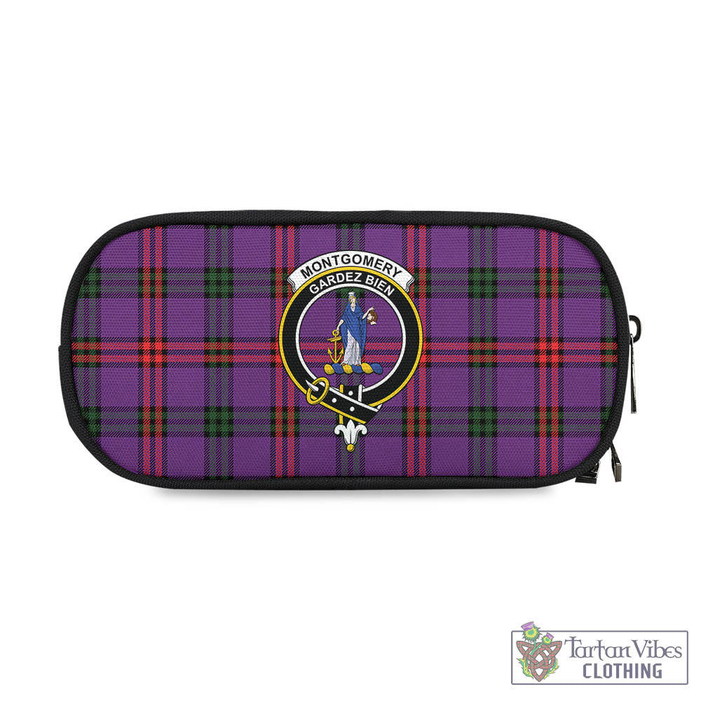 Tartan Vibes Clothing Montgomery Modern Tartan Pen and Pencil Case with Family Crest