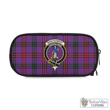 Montgomery Tartan Pen and Pencil Case with Family Crest