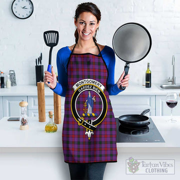 Montgomery Tartan Apron with Family Crest