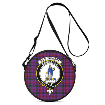 Montgomery Tartan Round Satchel Bags with Family Crest