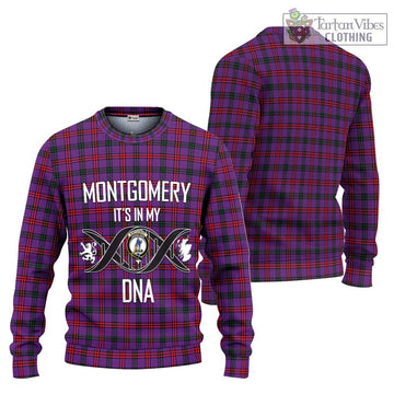 Montgomery Tartan Ugly Sweater with Family Crest DNA In Me Style