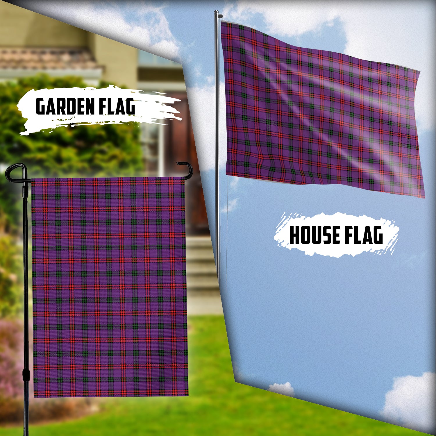 Montgomery Tartan Flag Garden Flag (Vertical) - Tartan Vibes Clothing