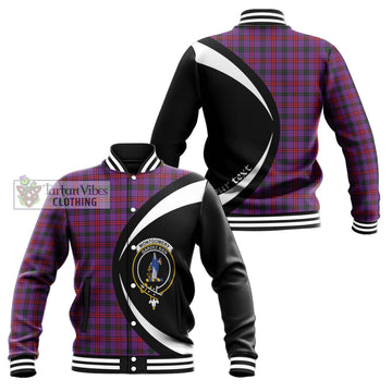 Montgomery Tartan Baseball Jacket with Family Crest Circle Style