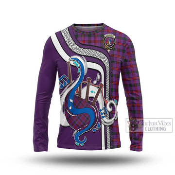 Montgomery Tartan Long Sleeve T-Shirt with Epic Bagpipe Style