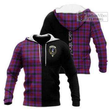 Montgomery Tartan Knitted Hoodie with Family Crest and Half Of Me Style