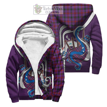 Montgomery Tartan Sherpa Hoodie with Epic Bagpipe Style