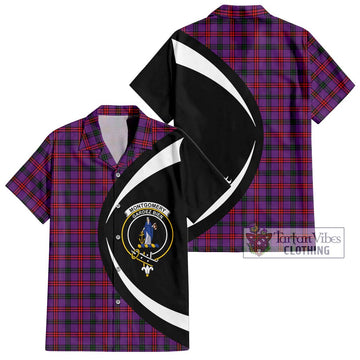 Montgomery Tartan Short Sleeve Button Up with Family Crest Circle Style