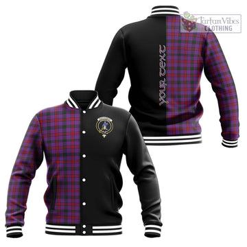 Montgomery Tartan Baseball Jacket with Family Crest and Half Of Me Style