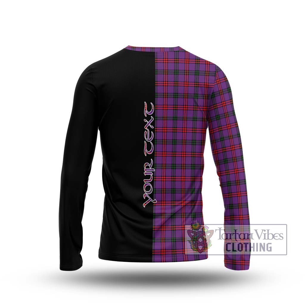 Tartan Vibes Clothing Montgomery Modern Tartan Long Sleeve T-Shirt with Family Crest and Half Of Me Style