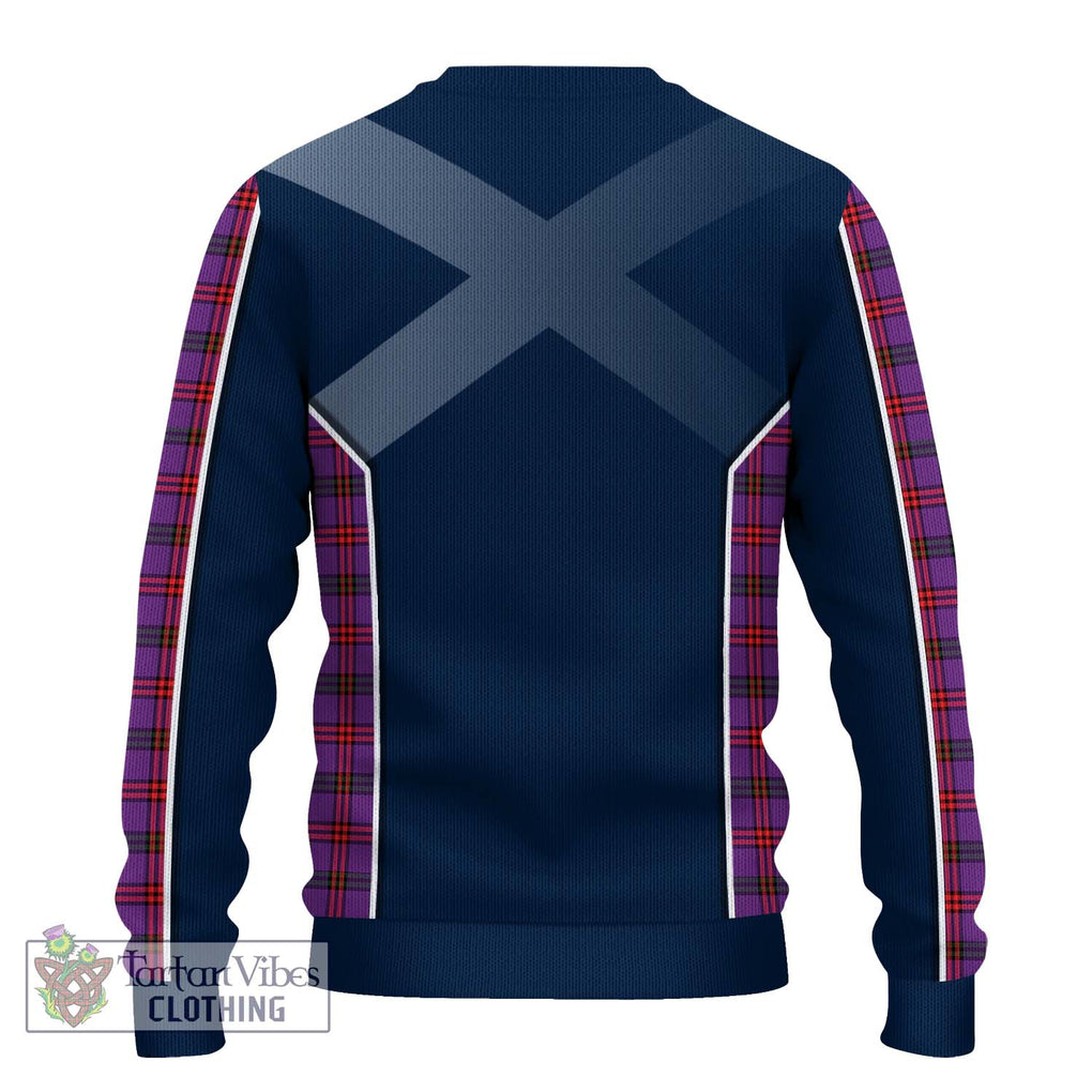 Montgomery Tartan Knitted Sweater with Family Crest and Lion Rampant Vibes Sport Style - Tartan Vibes Clothing