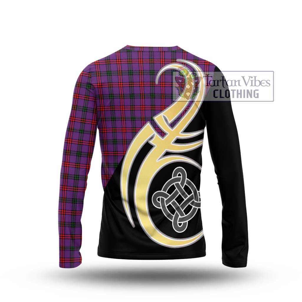 Montgomery Tartan Long Sleeve T-Shirt with Family Crest and Celtic Symbol Style - Tartan Vibes Clothing