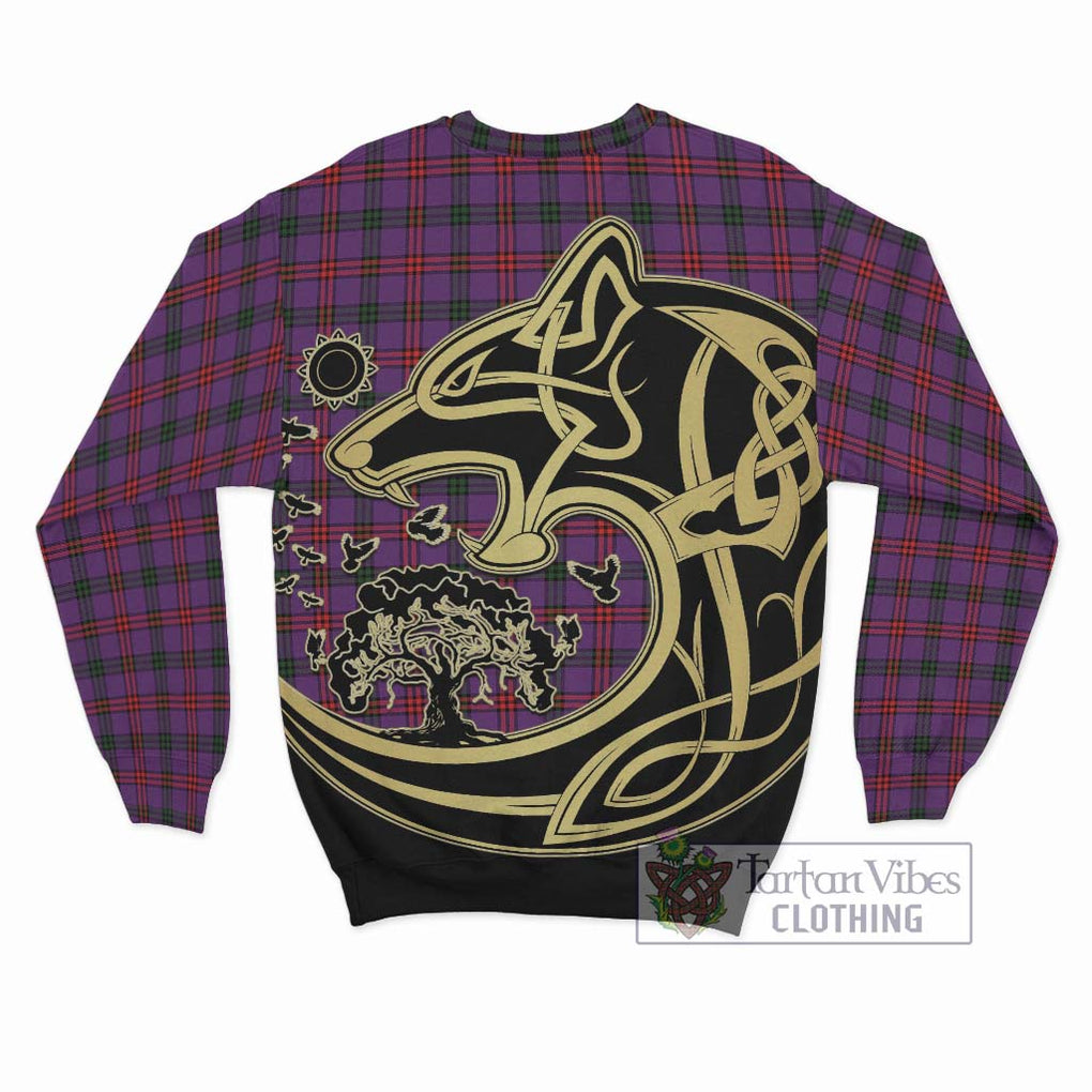 Montgomery Tartan Sweatshirt with Family Crest Celtic Wolf Style - Tartan Vibes Clothing