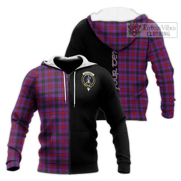 Montgomery Tartan Knitted Hoodie with Family Crest and Half Of Me Style