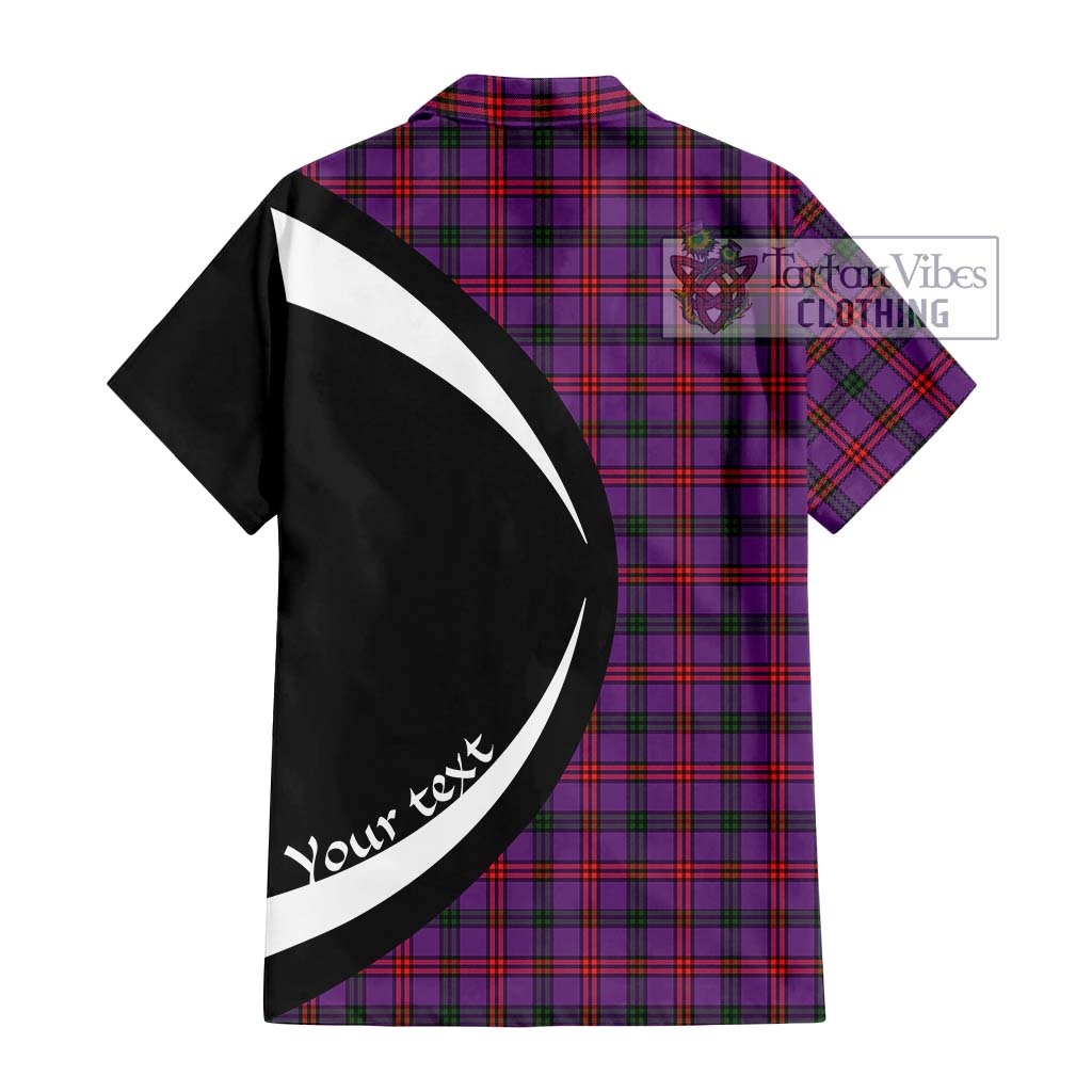 Montgomery Tartan Short Sleeve Button Up with Family Crest Circle Style - Tartan Vibes Clothing