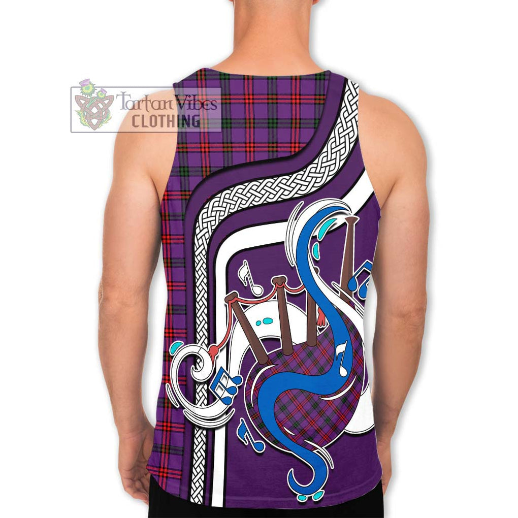 Montgomery Tartan Men's Tank Top with Epic Bagpipe Style - Tartanvibesclothing Shop