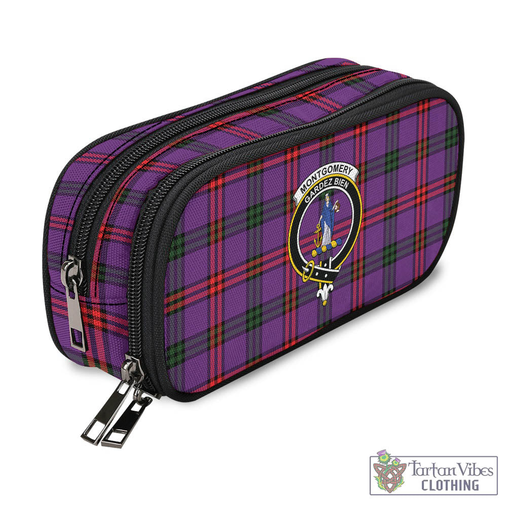 Tartan Vibes Clothing Montgomery Modern Tartan Pen and Pencil Case with Family Crest