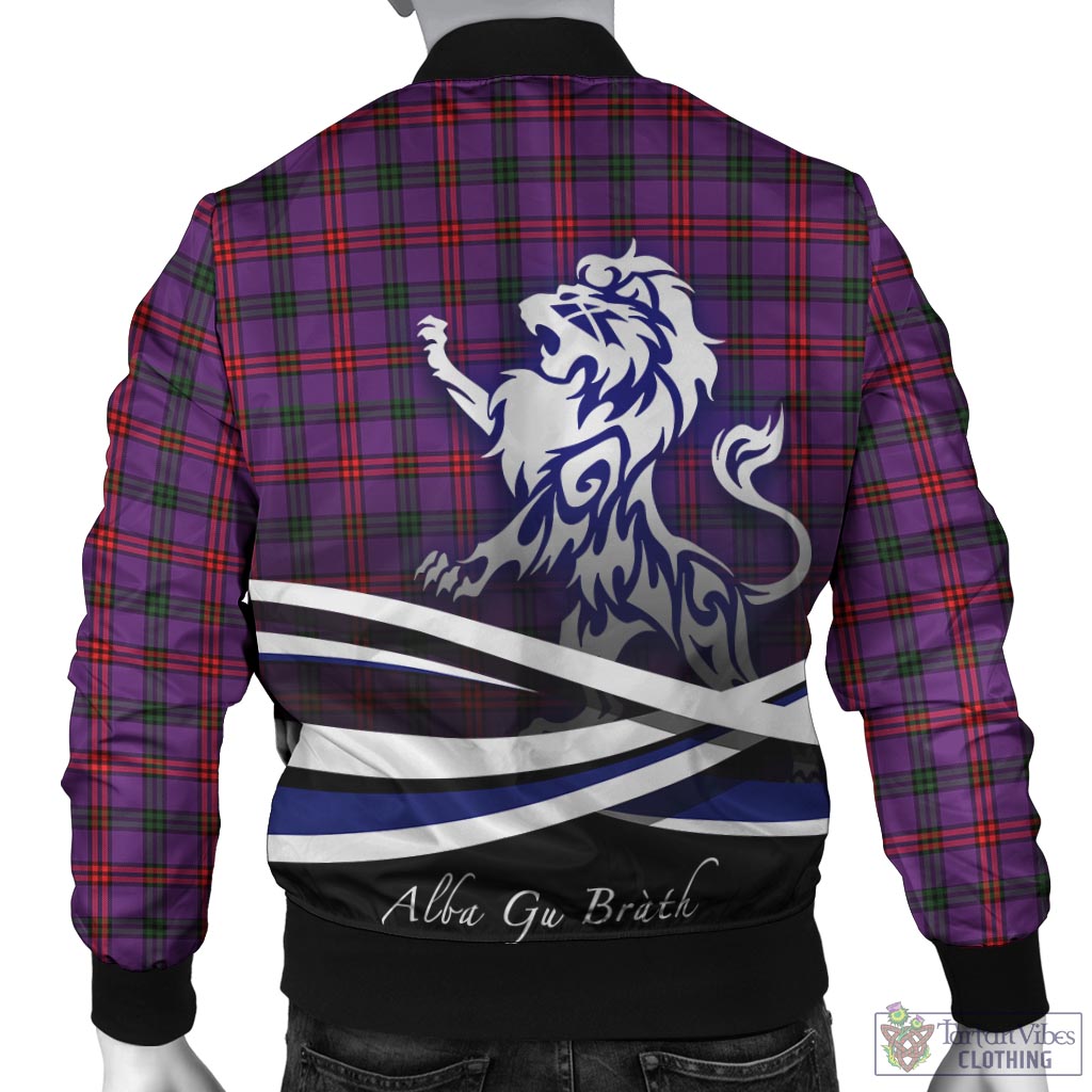 Tartan Vibes Clothing Montgomery Modern Tartan Bomber Jacket with Alba Gu Brath Regal Lion Emblem