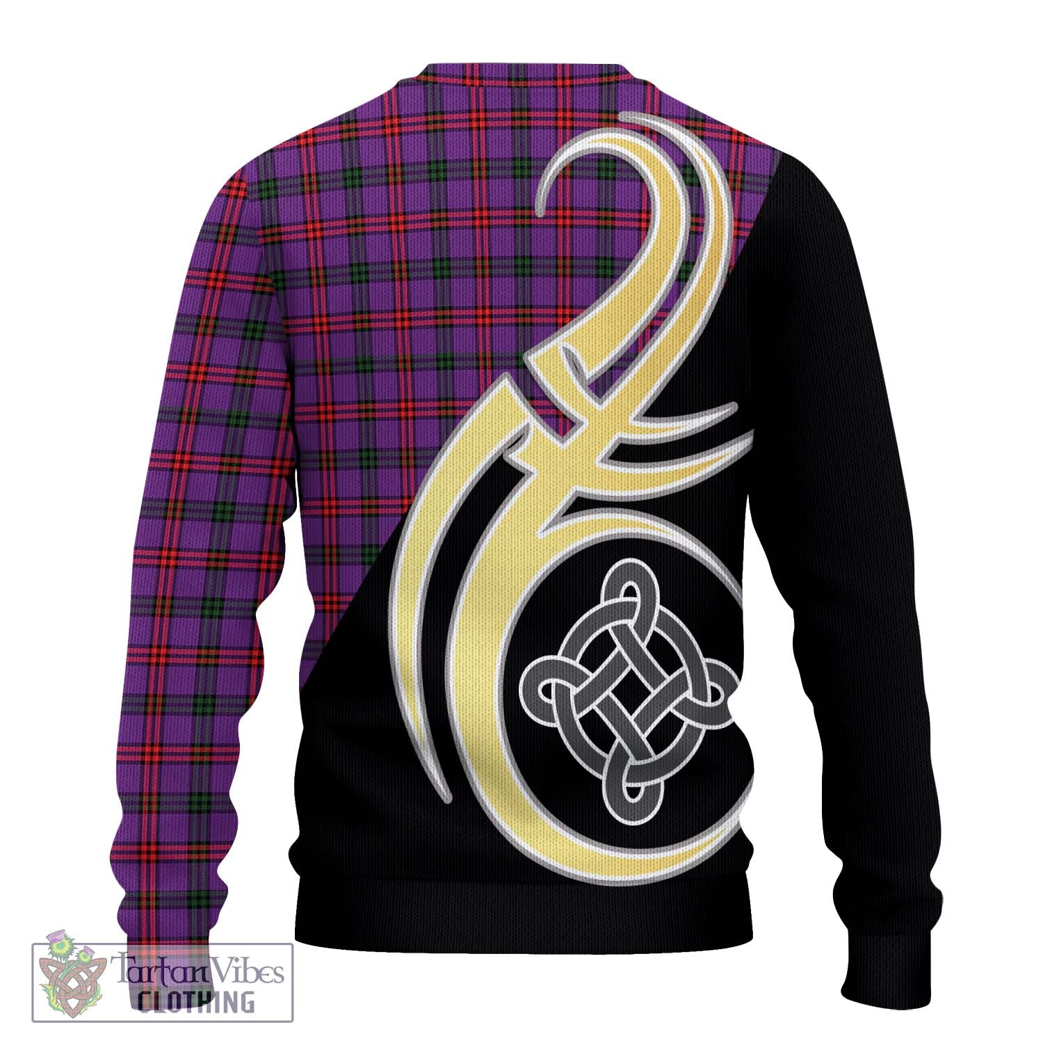 Montgomery Tartan Knitted Sweater with Family Crest and Celtic Symbol Style - Tartan Vibes Clothing