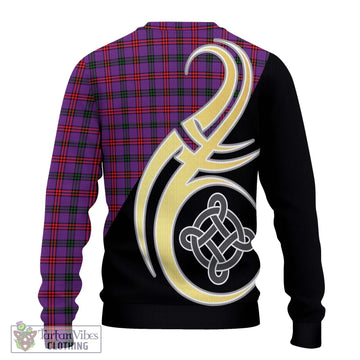 Montgomery Tartan Ugly Sweater with Family Crest and Celtic Symbol Style