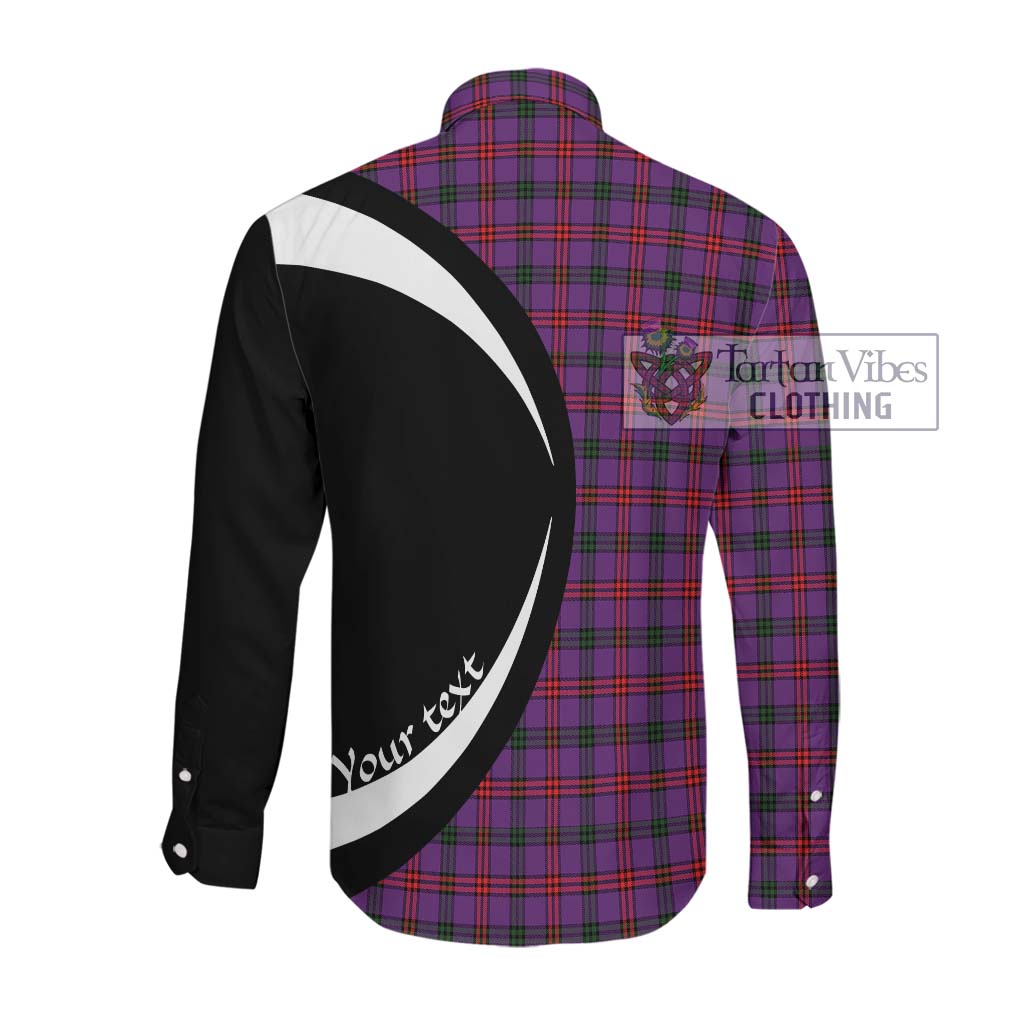 Montgomery Tartan Long Sleeve Button Up with Family Crest Circle Style Men's Shirt - Tartan Vibes Clothing