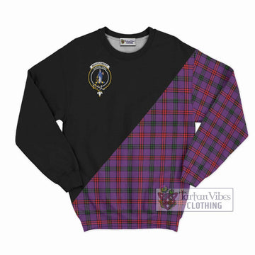 Montgomery Tartan Sweatshirt with Family Crest and Military Logo Style