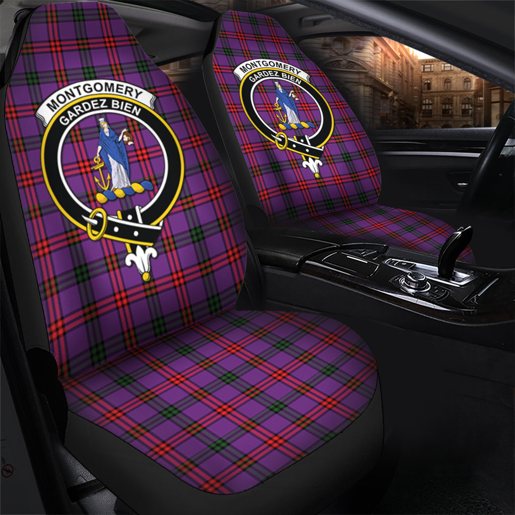 Montgomery Modern Tartan Car Seat Cover with Family Crest - Tartanvibesclothing