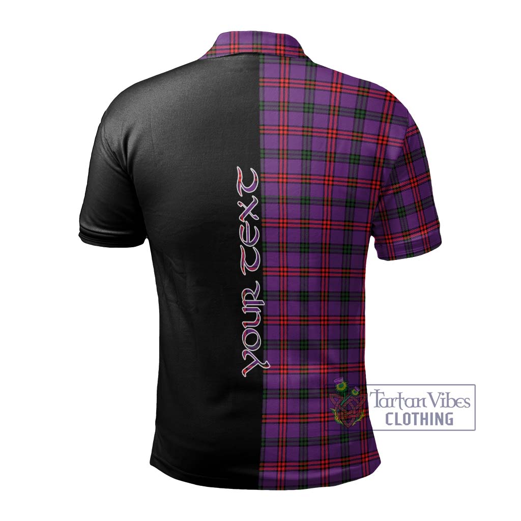 Tartan Vibes Clothing Montgomery Modern Tartan Polo Shirt with Family Crest and Half Of Me Style