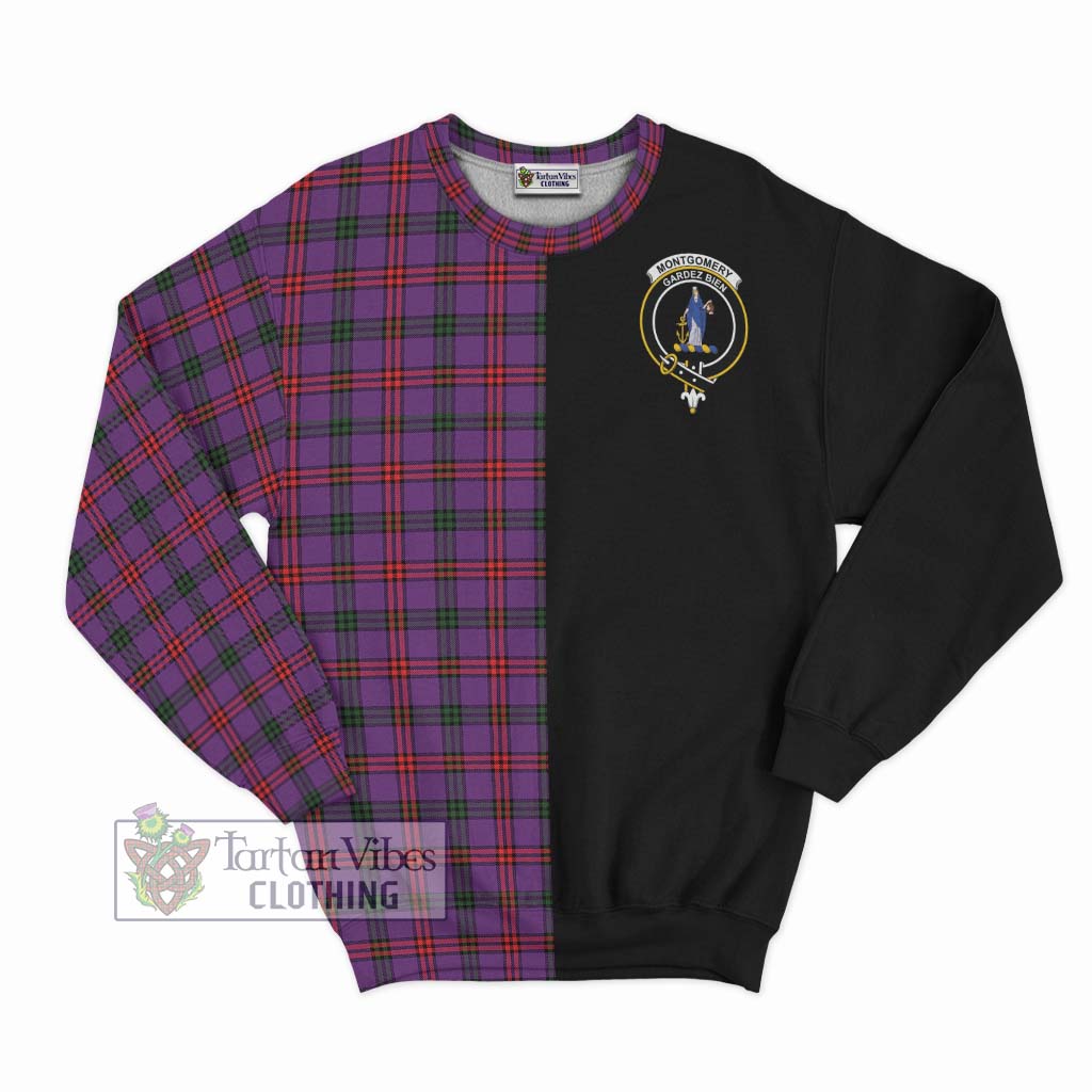 Tartan Vibes Clothing Montgomery Modern Tartan Sweatshirt with Family Crest and Half Of Me Style