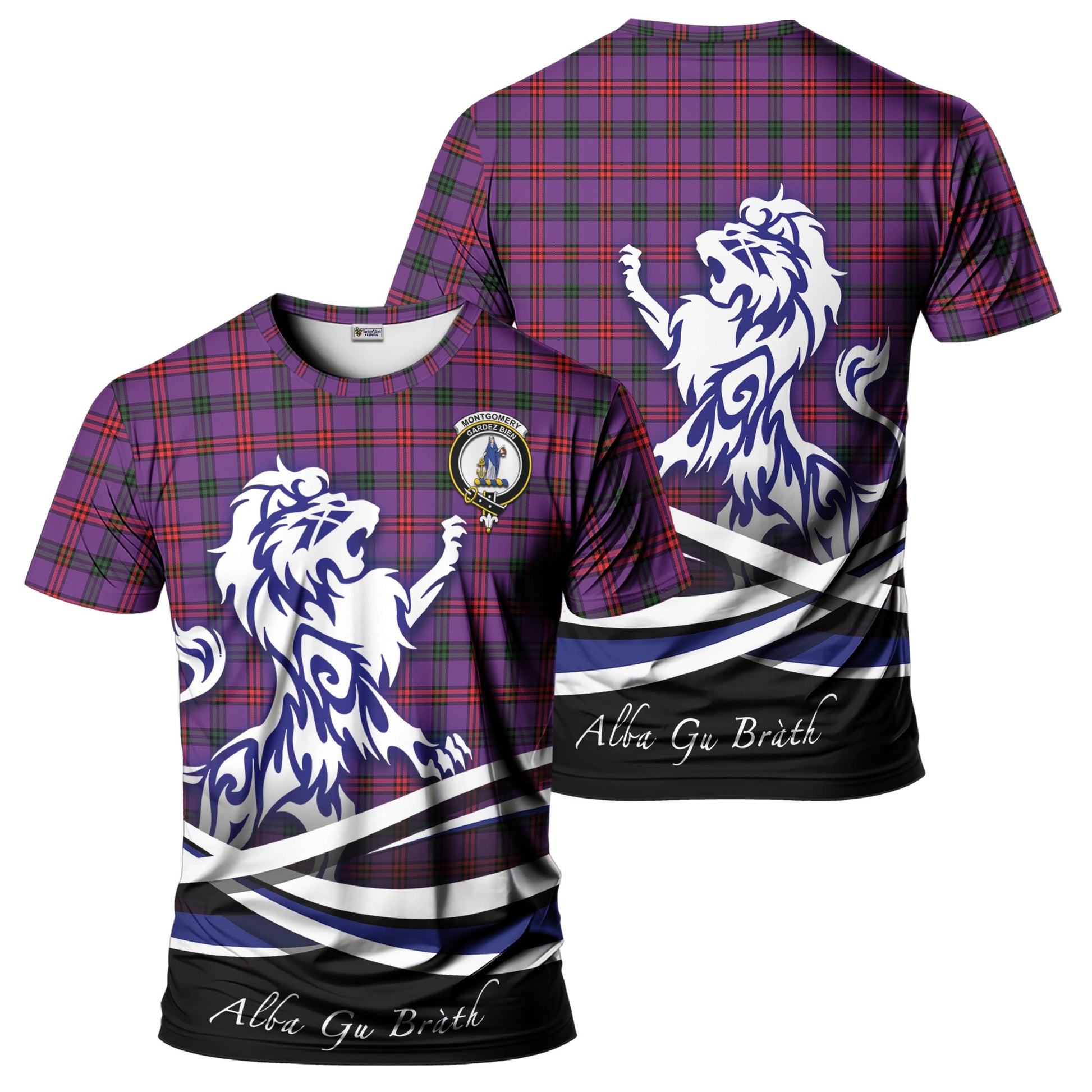 montgomery-modern-tartan-t-shirt-with-alba-gu-brath-regal-lion-emblem