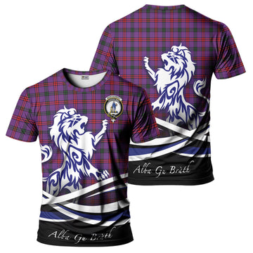 Montgomery Tartan T-Shirt with Alba Gu Brath Regal Lion Emblem